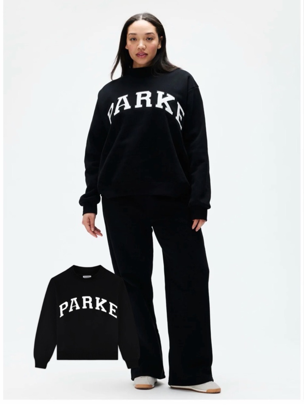 Parke Black Crewneck Sweater size Sm/Med